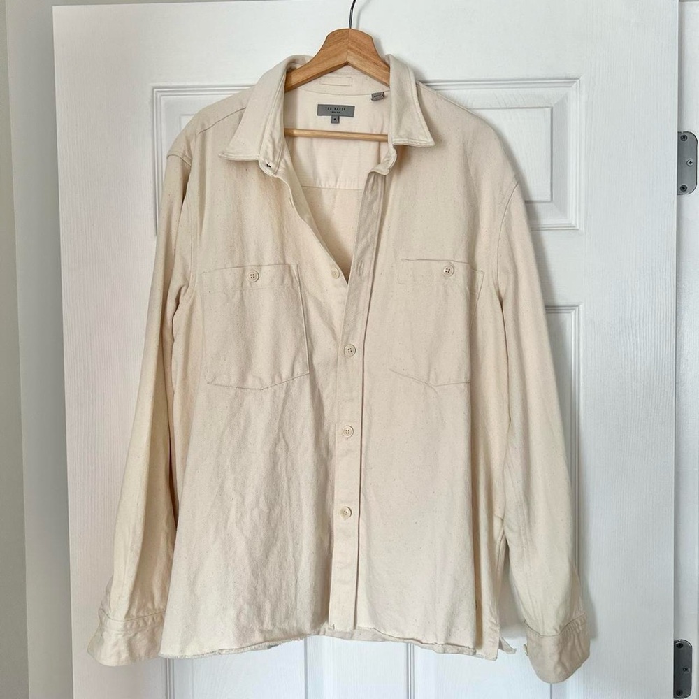 Ted Baker Cream Lightweight Shirt Jacket